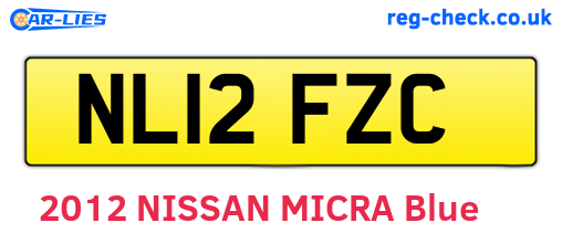 NL12FZC are the vehicle registration plates.