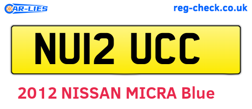 NU12UCC are the vehicle registration plates.