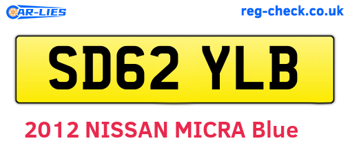 SD62YLB are the vehicle registration plates.