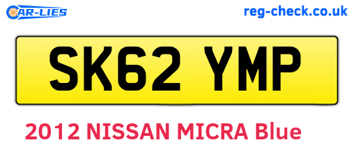 SK62YMP are the vehicle registration plates.
