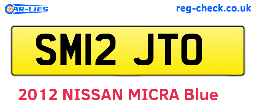 SM12JTO are the vehicle registration plates.