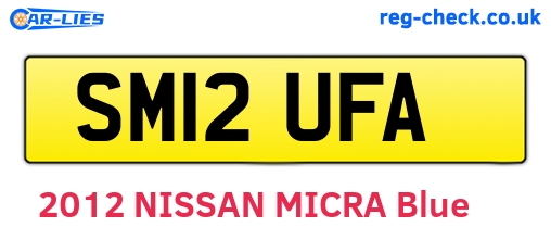 SM12UFA are the vehicle registration plates.