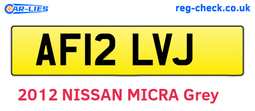 AF12LVJ are the vehicle registration plates.