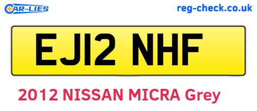 EJ12NHF are the vehicle registration plates.