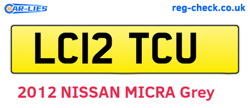 LC12TCU are the vehicle registration plates.