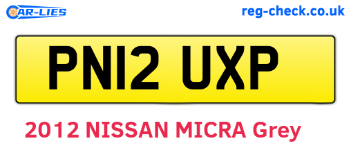 PN12UXP are the vehicle registration plates.