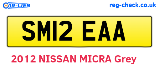 SM12EAA are the vehicle registration plates.
