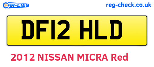 DF12HLD are the vehicle registration plates.