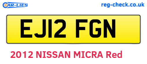 EJ12FGN are the vehicle registration plates.