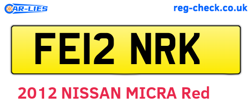 FE12NRK are the vehicle registration plates.