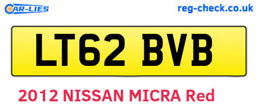 LT62BVB are the vehicle registration plates.