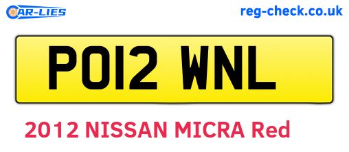 PO12WNL are the vehicle registration plates.