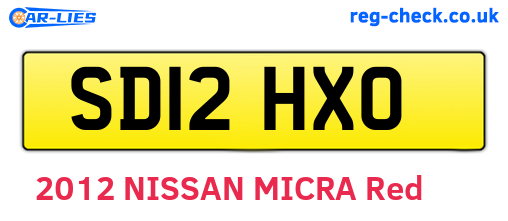 SD12HXO are the vehicle registration plates.