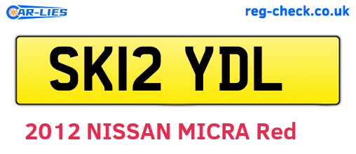 SK12YDL are the vehicle registration plates.
