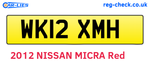 WK12XMH are the vehicle registration plates.