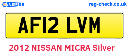 AF12LVM are the vehicle registration plates.