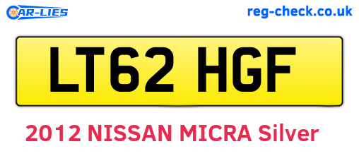 LT62HGF are the vehicle registration plates.