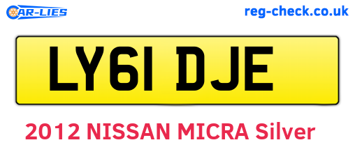 LY61DJE are the vehicle registration plates.