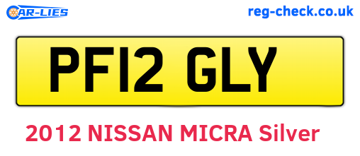 PF12GLY are the vehicle registration plates.