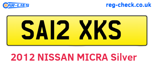 SA12XKS are the vehicle registration plates.