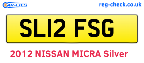 SL12FSG are the vehicle registration plates.