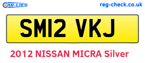 SM12VKJ are the vehicle registration plates.