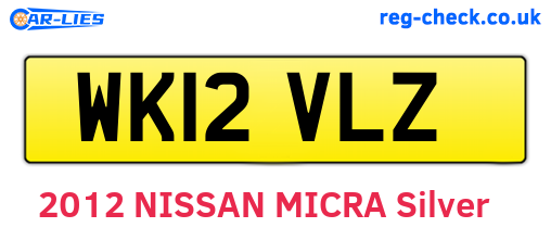 WK12VLZ are the vehicle registration plates.