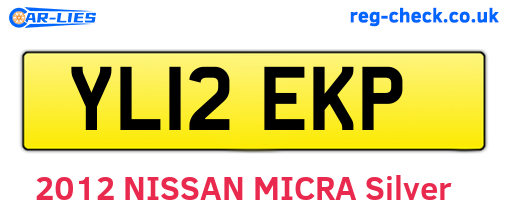 YL12EKP are the vehicle registration plates.