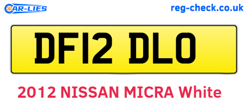 DF12DLO are the vehicle registration plates.