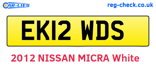 EK12WDS are the vehicle registration plates.