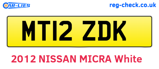 MT12ZDK are the vehicle registration plates.