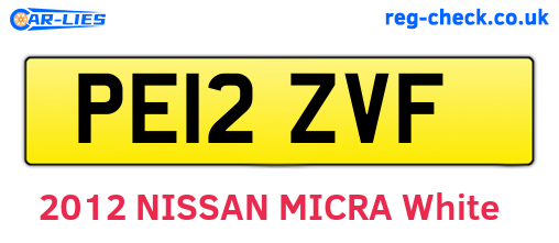 PE12ZVF are the vehicle registration plates.