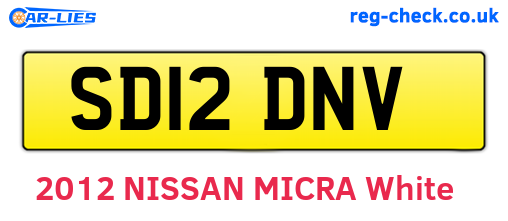 SD12DNV are the vehicle registration plates.