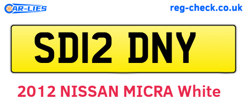 SD12DNY are the vehicle registration plates.