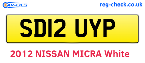 SD12UYP are the vehicle registration plates.