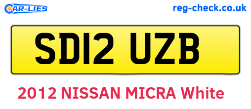 SD12UZB are the vehicle registration plates.