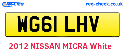 WG61LHV are the vehicle registration plates.