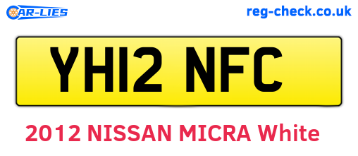 YH12NFC are the vehicle registration plates.
