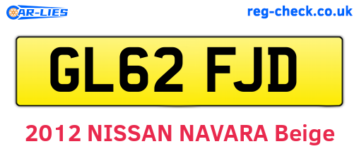 GL62FJD are the vehicle registration plates.