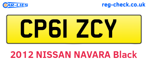 CP61ZCY are the vehicle registration plates.