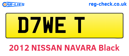 D7WET are the vehicle registration plates.