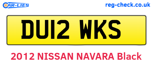 DU12WKS are the vehicle registration plates.