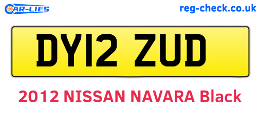 DY12ZUD are the vehicle registration plates.