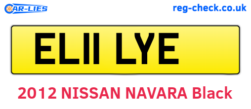 EL11LYE are the vehicle registration plates.