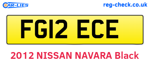 FG12ECE are the vehicle registration plates.