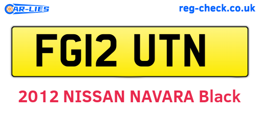 FG12UTN are the vehicle registration plates.
