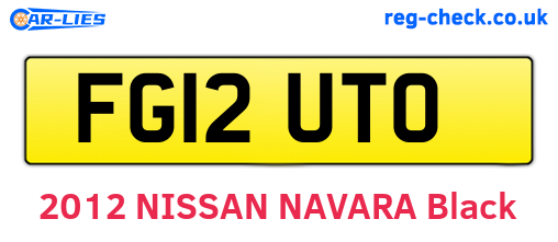 FG12UTO are the vehicle registration plates.