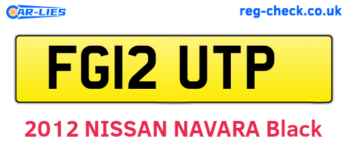 FG12UTP are the vehicle registration plates.