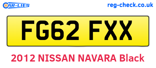 FG62FXX are the vehicle registration plates.