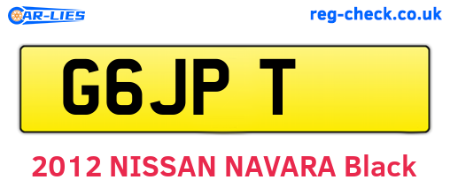 G6JPT are the vehicle registration plates.